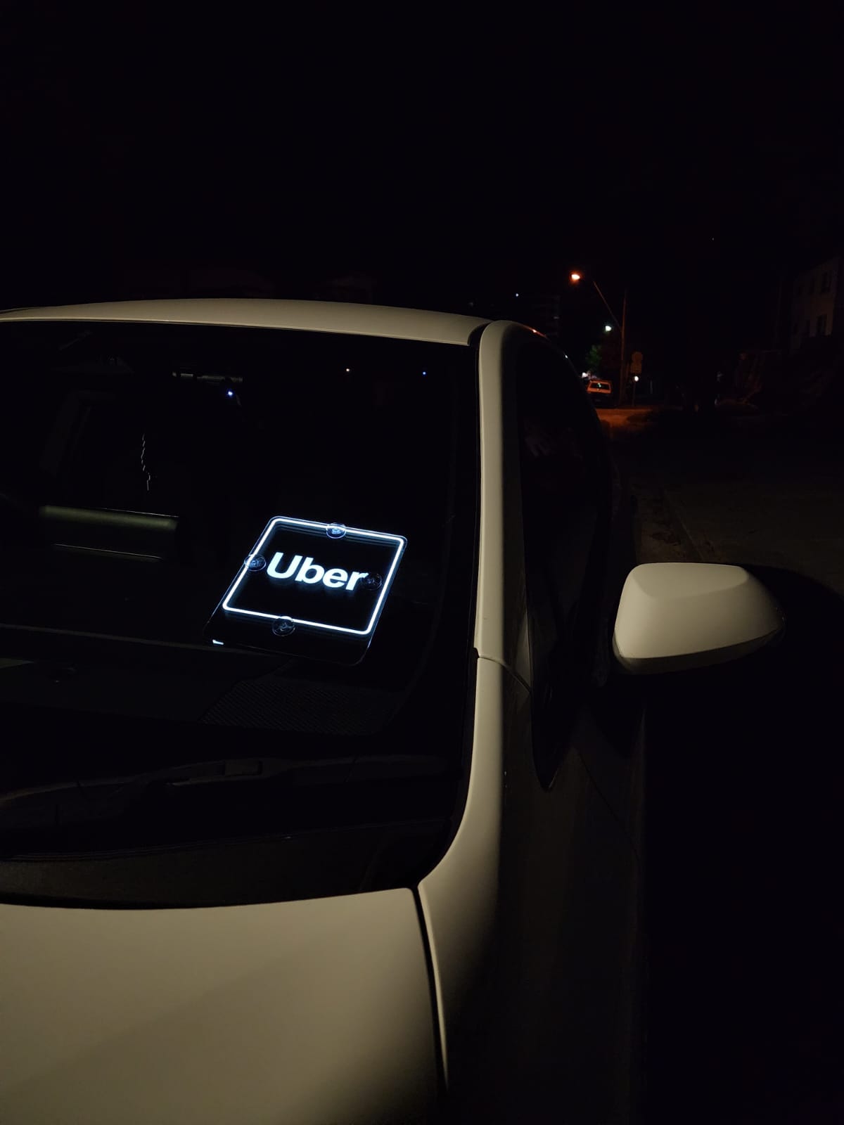 Rideshare LED Sign - Bright LED Lights - Wireless - Removable - USB Rechargeable Lithium Ion Battery