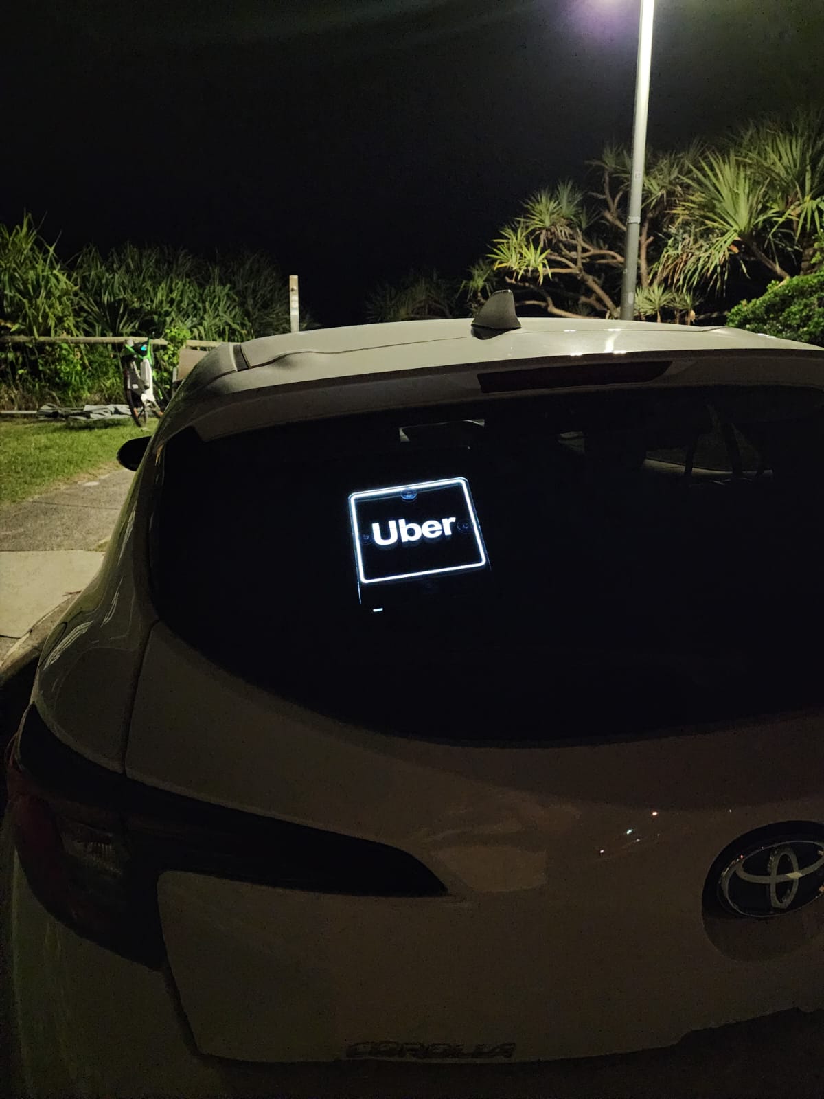 Rideshare LED Sign - Bright LED Lights - Wireless - Removable - USB Rechargeable Lithium Ion Battery